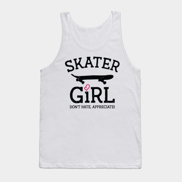 International Women's Day Skater Girl Gender Equality Tank Top by Tom´s TeeStore